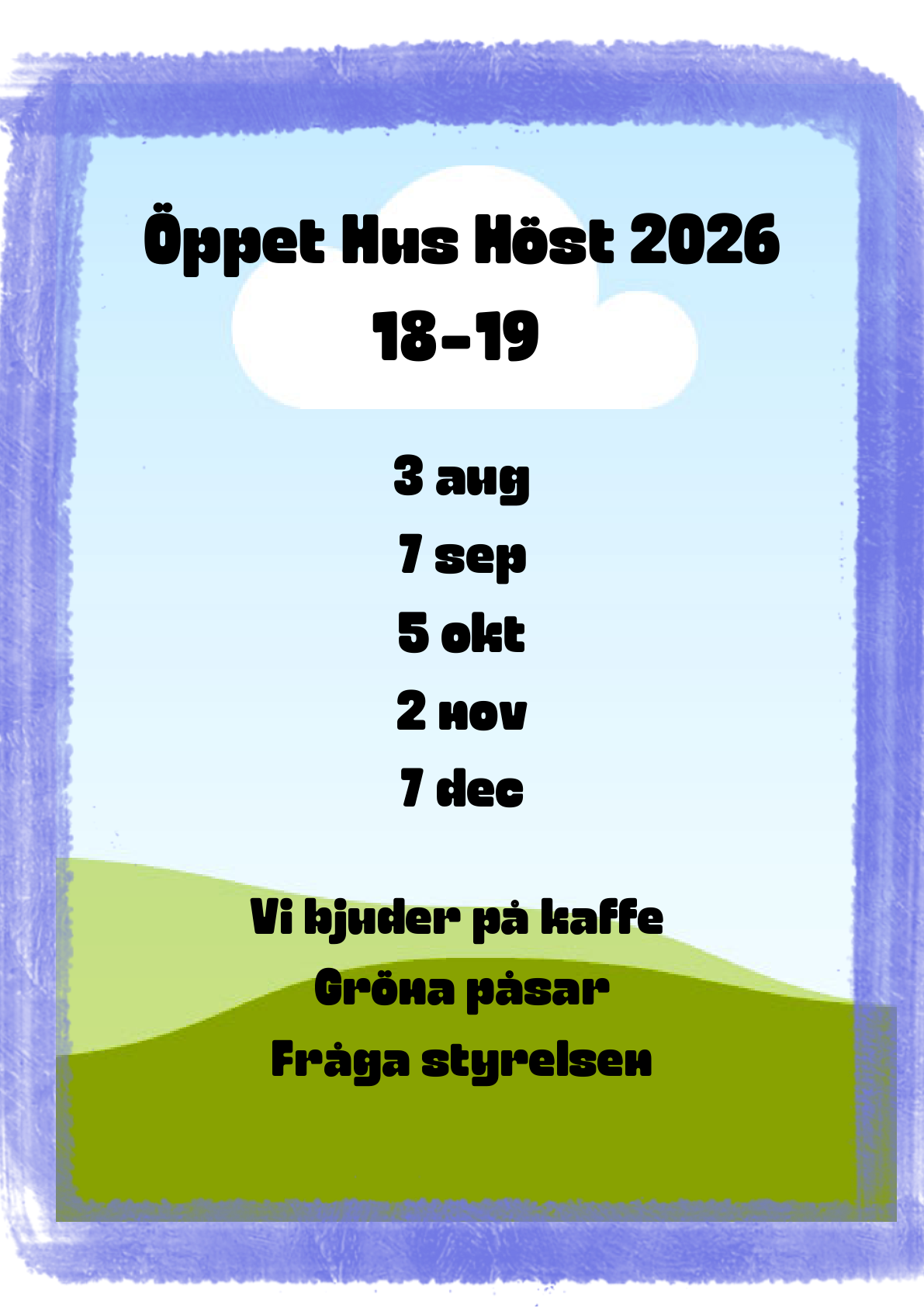 Öppet hus höst 2026